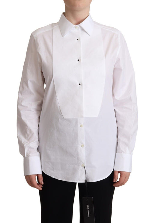 Elegante camicia da abito poplin bianco