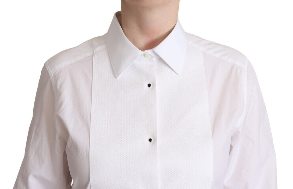 Elegante camicia da abito poplin bianco