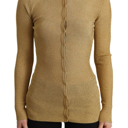 Glamorous Gold Snap-Button Cardigan