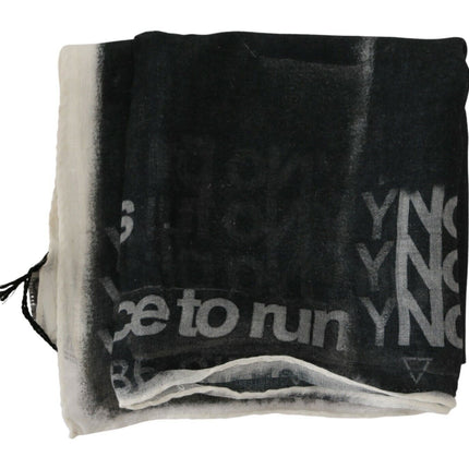 Monochrome Wool-Blend Scarf Bandana