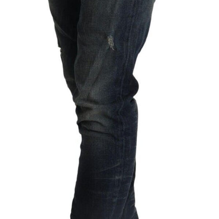 Chic Dark Dark Blue Slim Fit Denim per appassionati di stile