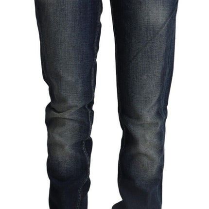 Chic Dark Blue Low Waist Skinny Jeans