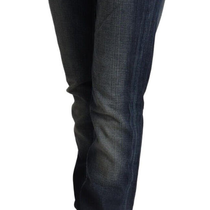 Chic Dark Blue Low Waist Skinny Jeans