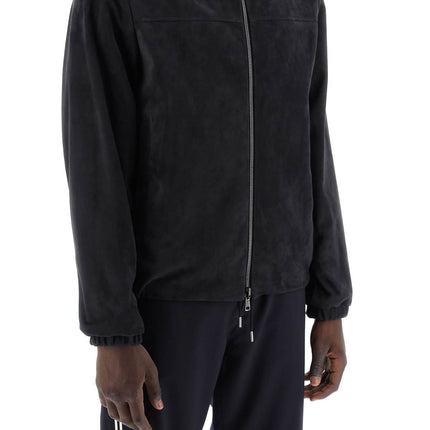 Moncler reversible suede frejus jacket in