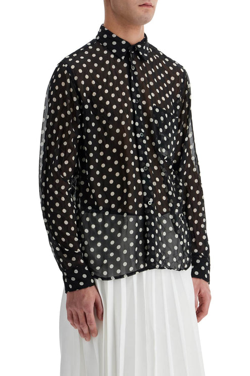 COMME DES GARCONS BLACK "polka dot crink