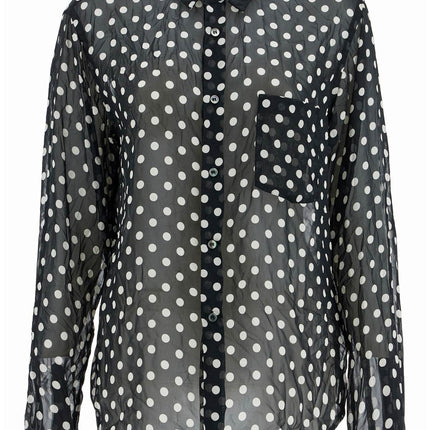 COMME DES GARCONS BLACK "polka dot crink