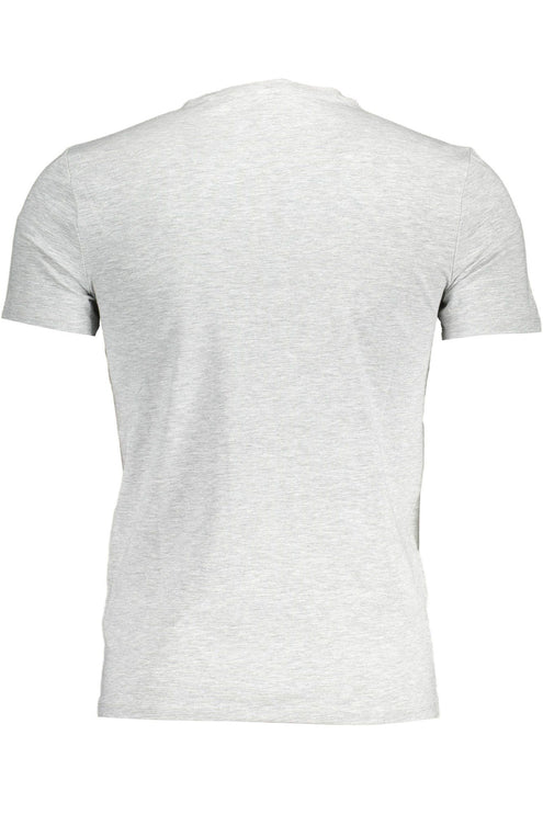 Essentiële grijze crew neklogo T -shirt