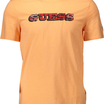 Chic Orange Slim Fit Logo Tee