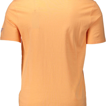 Chic Orange Slim Fit Logo Tee