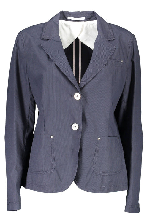 Veste en coton bleu intemporelle avec attrait classique