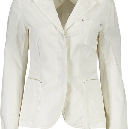 Veste classique en coton blanc élégant