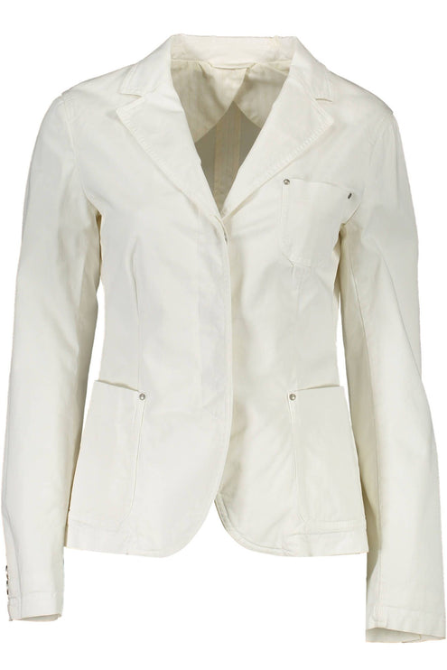 Veste classique en coton blanc élégant