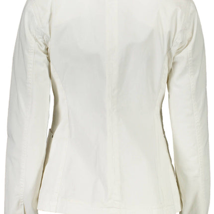 Veste classique en coton blanc élégant