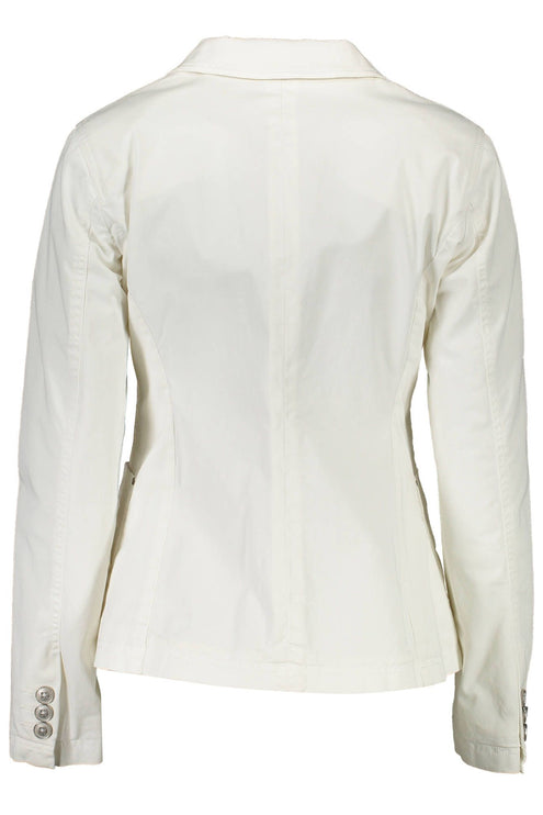 Veste classique en coton blanc élégant