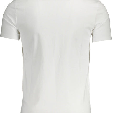 Slanke witte ronde nek slanke fit tee