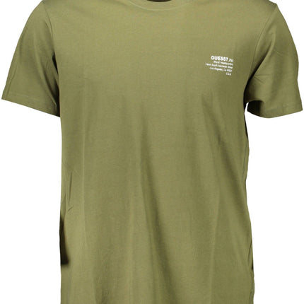 Green Cotton Men T-Shirt