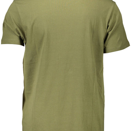 Green Cotton Men T-Shirt