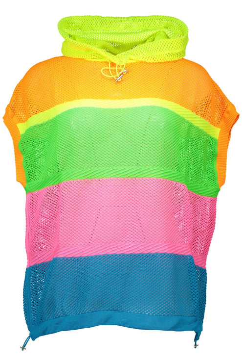 Chique multicolor sweater met capuchon met logo