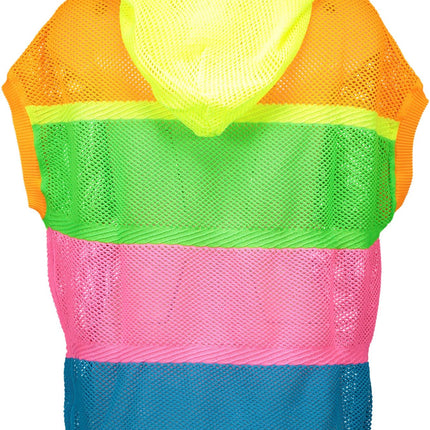 Chique multicolor sweater met capuchon met logo