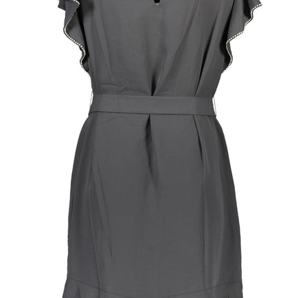 Black Polyester Women Dress