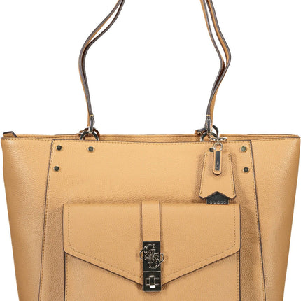 Brown Polyethylene Women Handbag