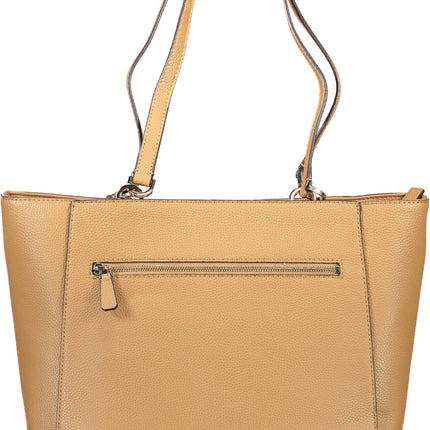 Brown Polyethylene Women Handbag