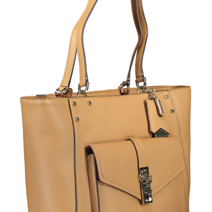 Brown Polyethylene Women Handbag