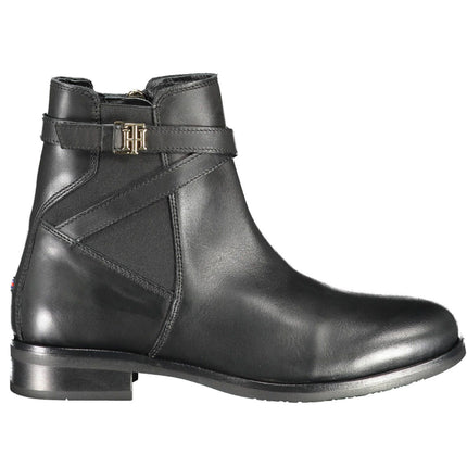 Black Leather Women Boot