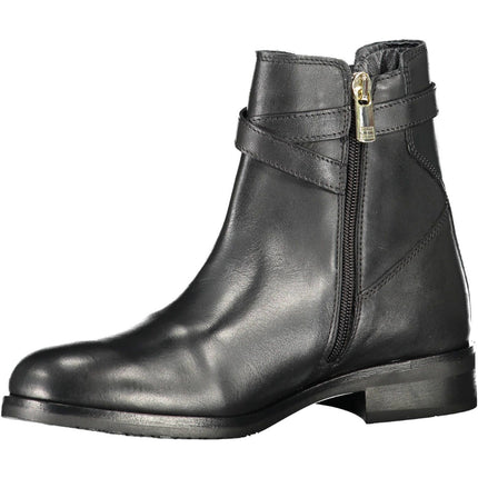 Black Leather Women Boot