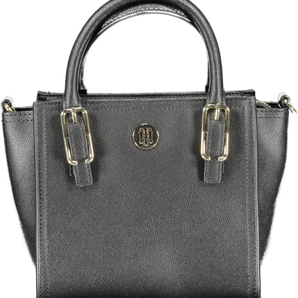 Black Polyethylene Women Handbag