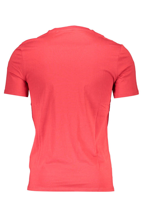 TEE de algodón orgánico rojo elegante con logotipo