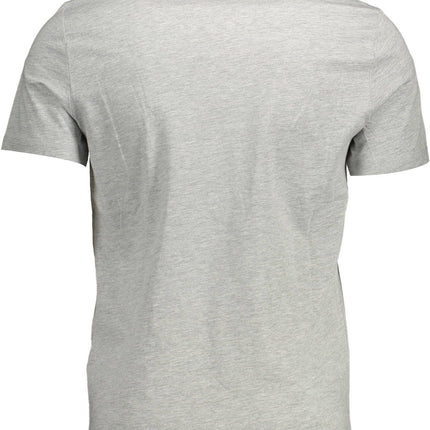 Gray Cotton Men T-Shirt