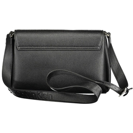 Black Polyester Women Handbag