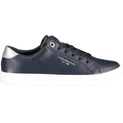 Blue Leather Women Sneaker