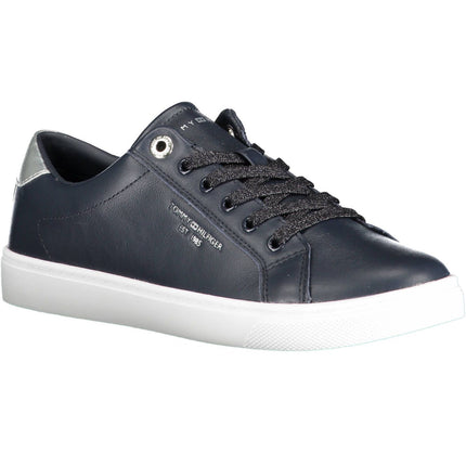 Blue Leather Women Sneaker