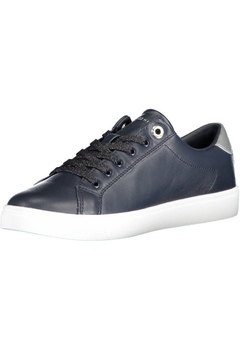 Blue Leather Women Sneaker