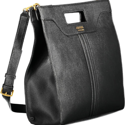 Black Polyethylene Women Handbag