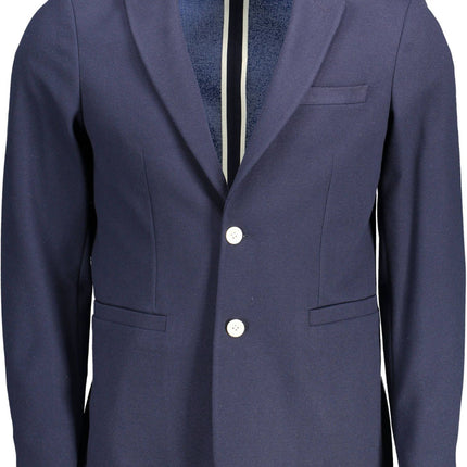 Elegant Slim Fit Blue Jacket