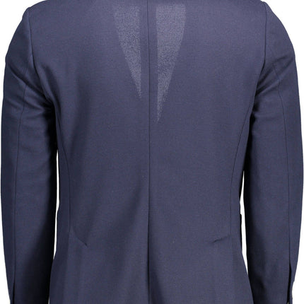 Elegant Slim Fit Blue Jacket