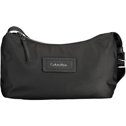 Black Polyester Women Handbag