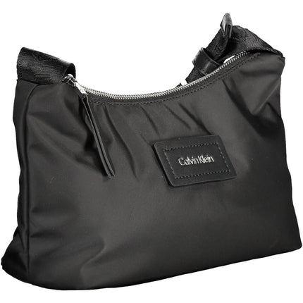 Black Polyester Women Handbag