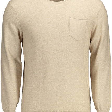 Pull d'équipage beige élégant avec broderie