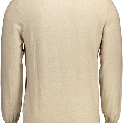 Pull d'équipage beige élégant avec broderie