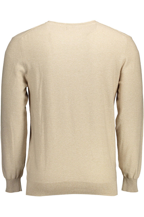 Pull d'équipage beige élégant avec broderie