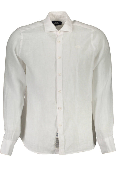 Elegant wit linnen shirt met lange mouwen