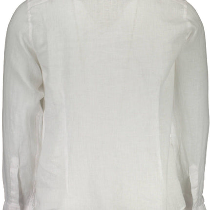 Elegant wit linnen shirt met lange mouwen