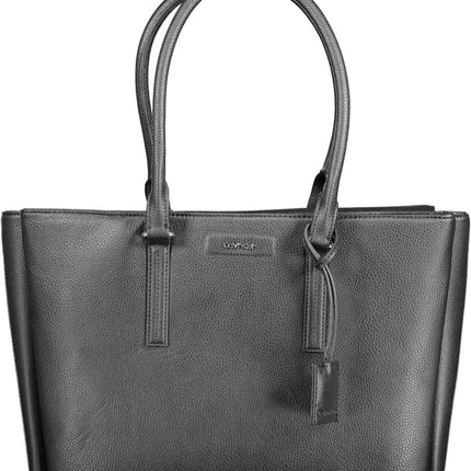 Black Polyethylene Women Handbag