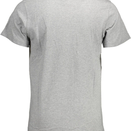 Gray Cotton Men T-Shirt