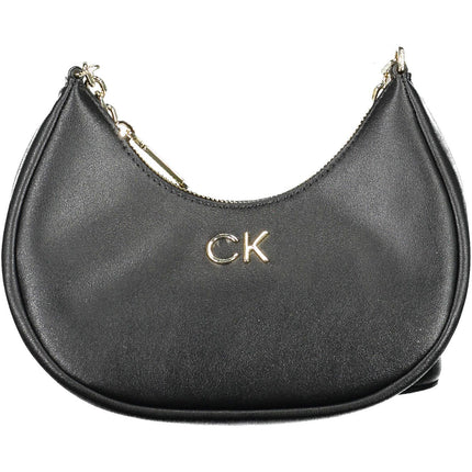 Black Polyester Women Handbag