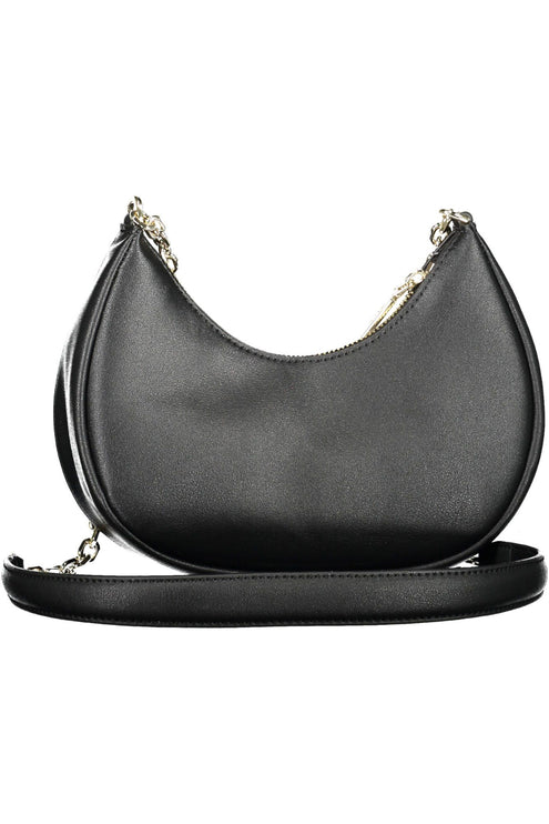 Black Polyester Women Handbag